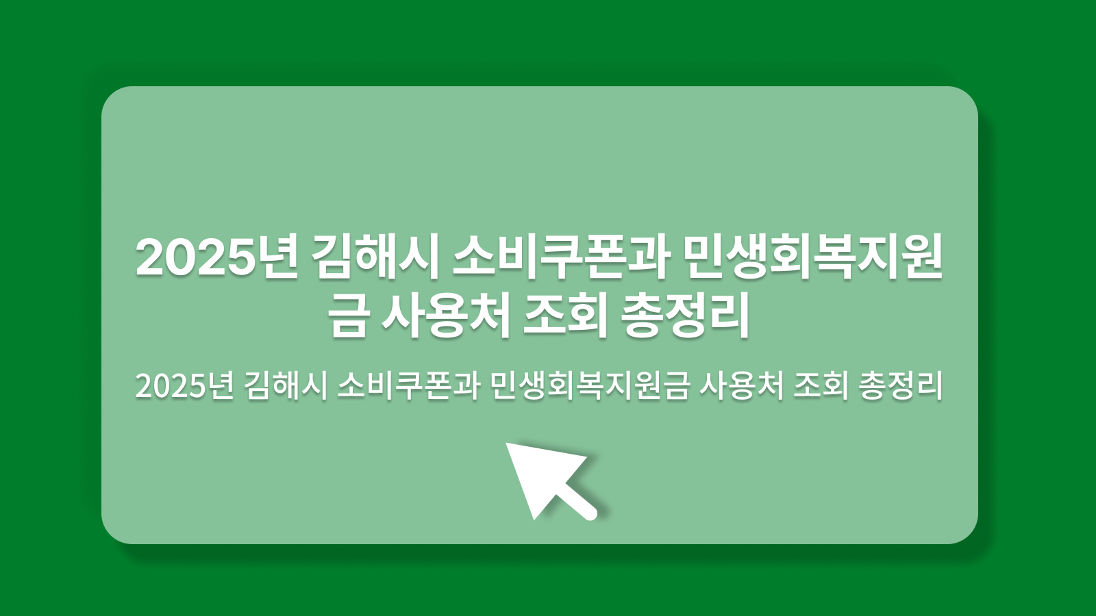 김해시 소비쿠폰