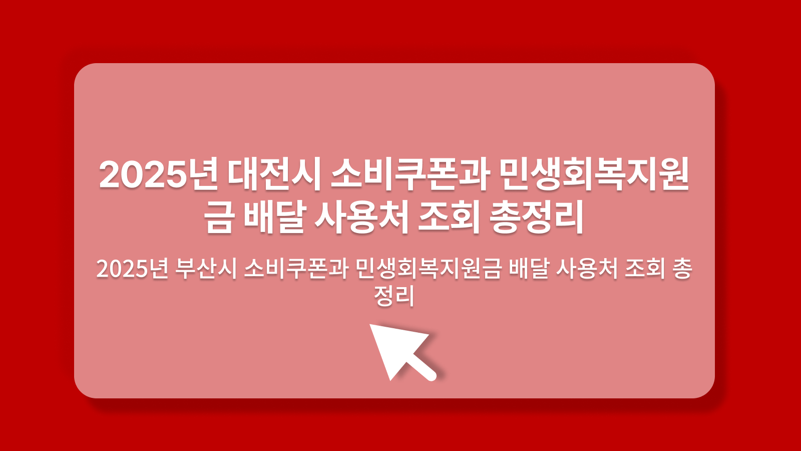 대전시 소비쿠폰