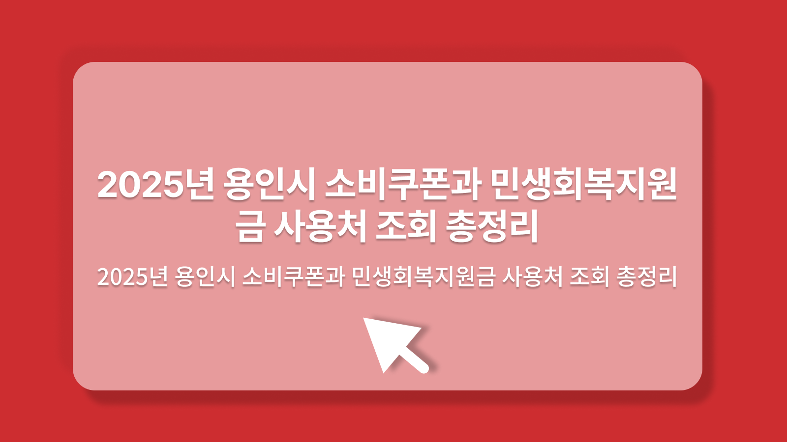 용인시 소비쿠폰