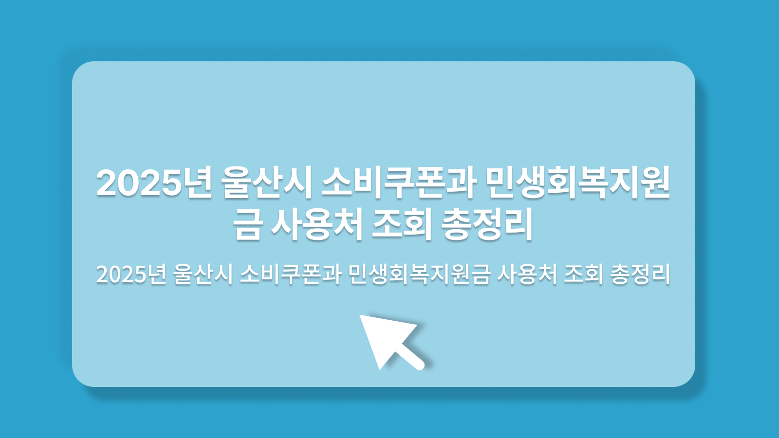 울산시 소비쿠폰