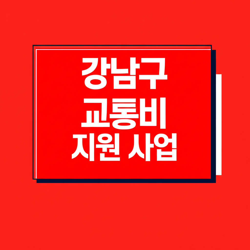 강남구 교통비 지원 사업