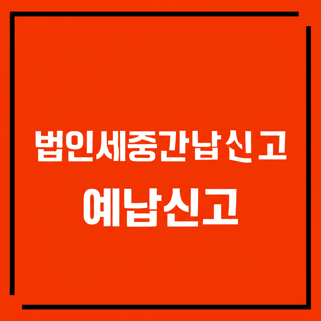 법인세중간예납신고