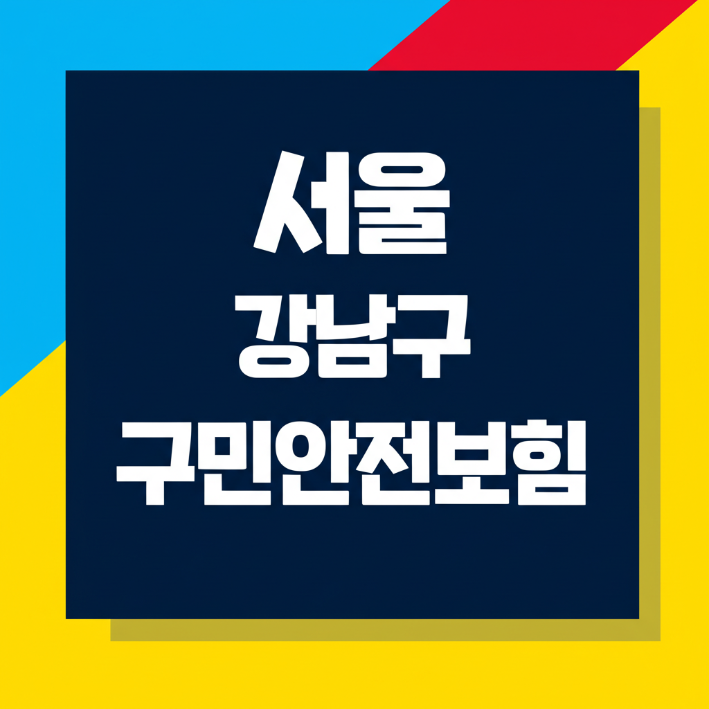 서울 강남구 구민안전보험