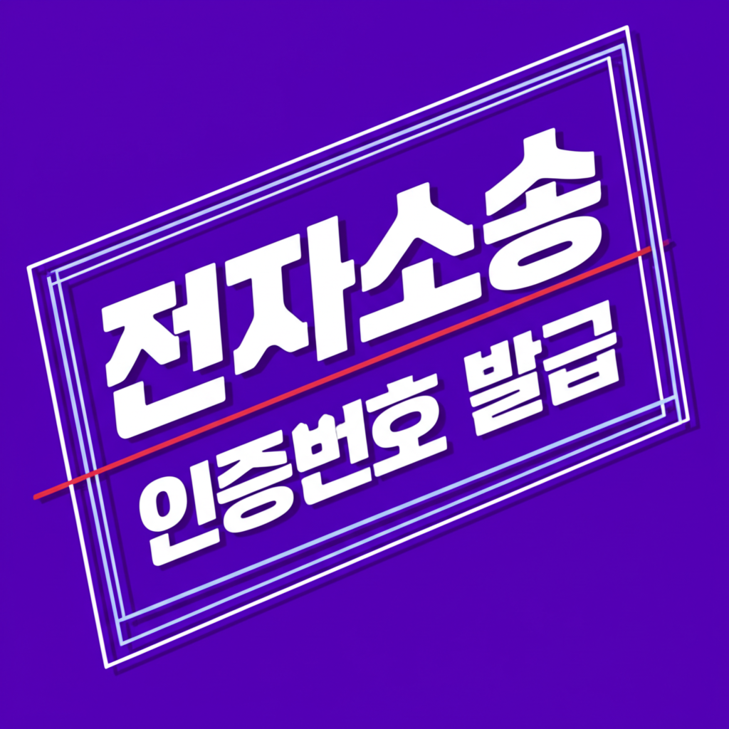 전자소송인증번호발급