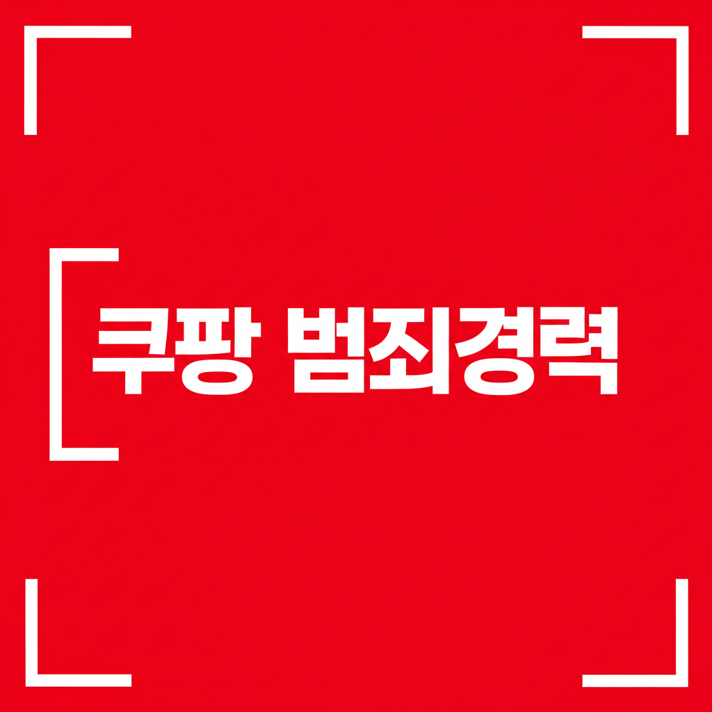 쿠팡 범죄경력