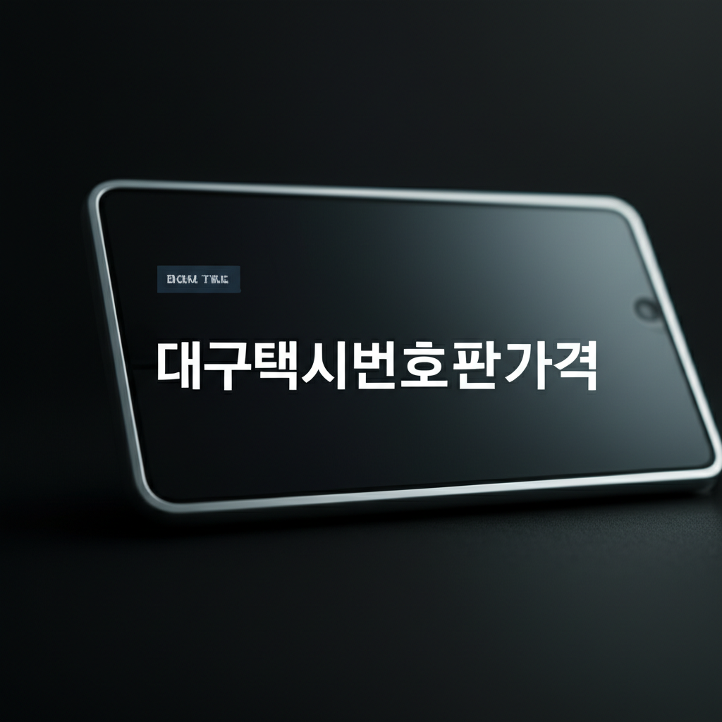 대구택시번호판가격 최근 동향과 개인택시면허 시세 5가지