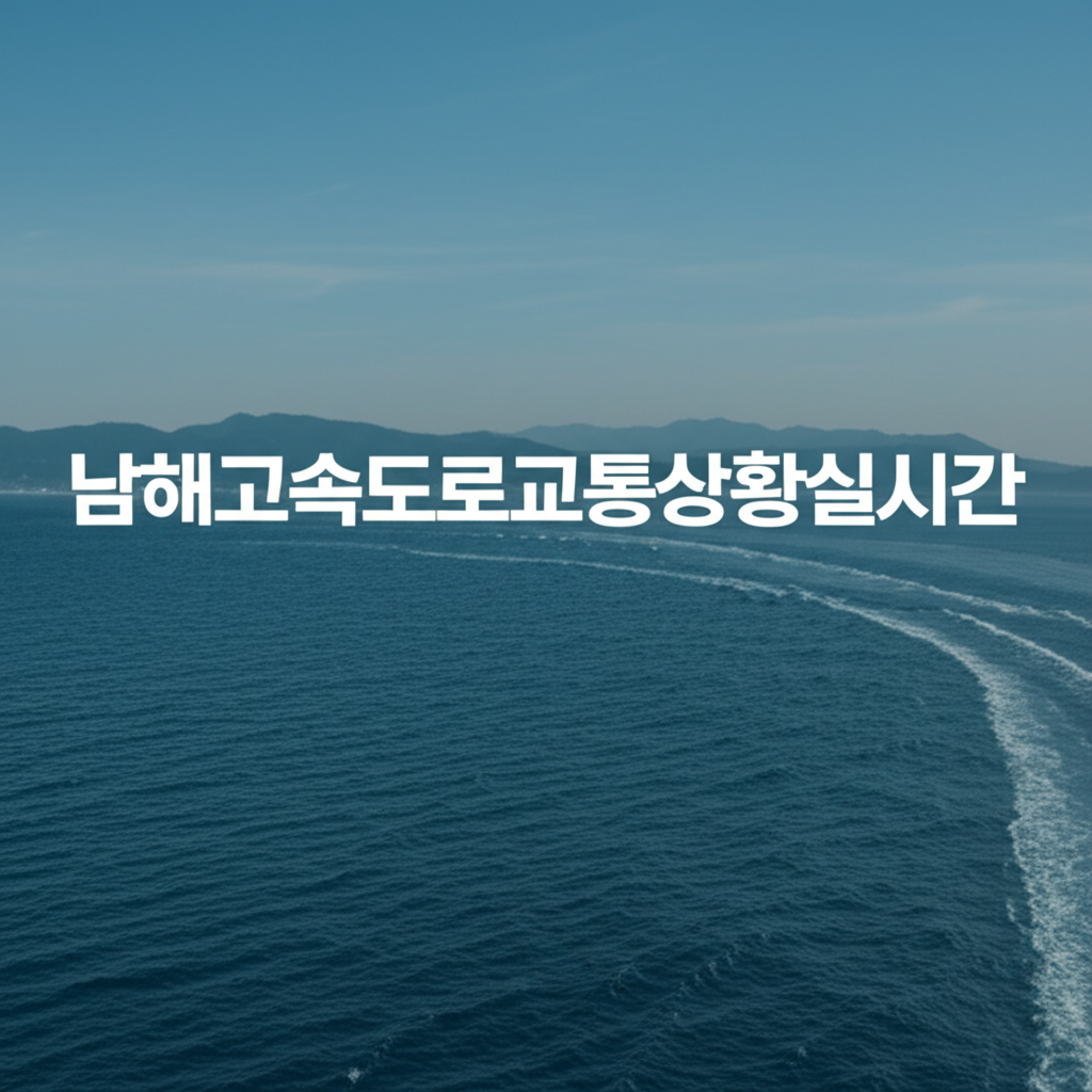 남해고속도로교통상황실시간 확인 방법 5가지와 CCTV 활용 팁