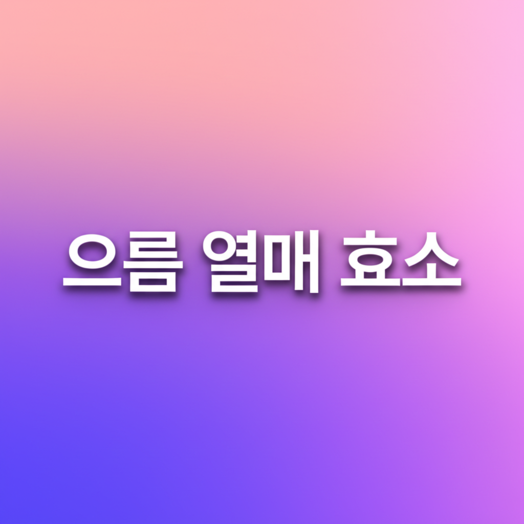 으름 열매 효소
