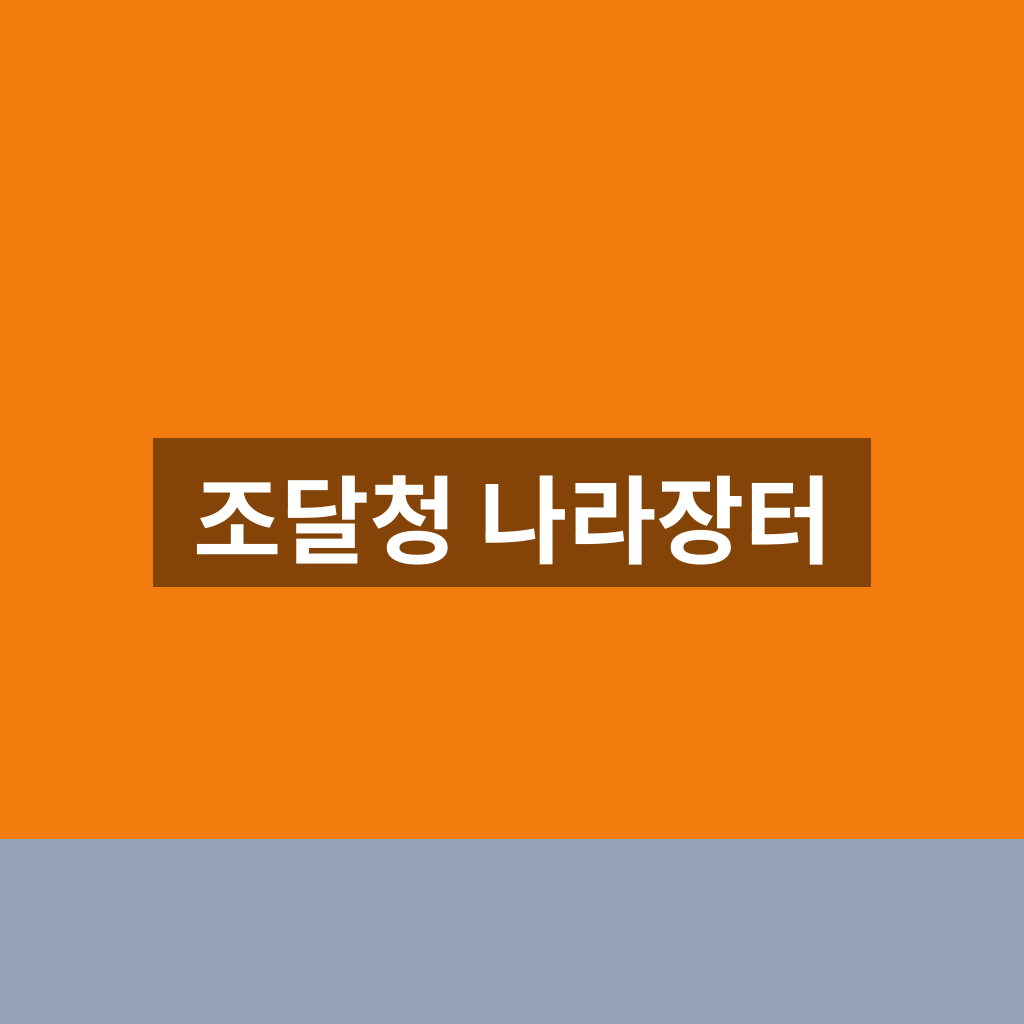 조달청 나라장터