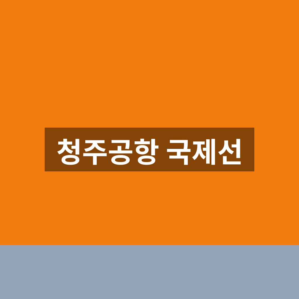 청주공항 국제선