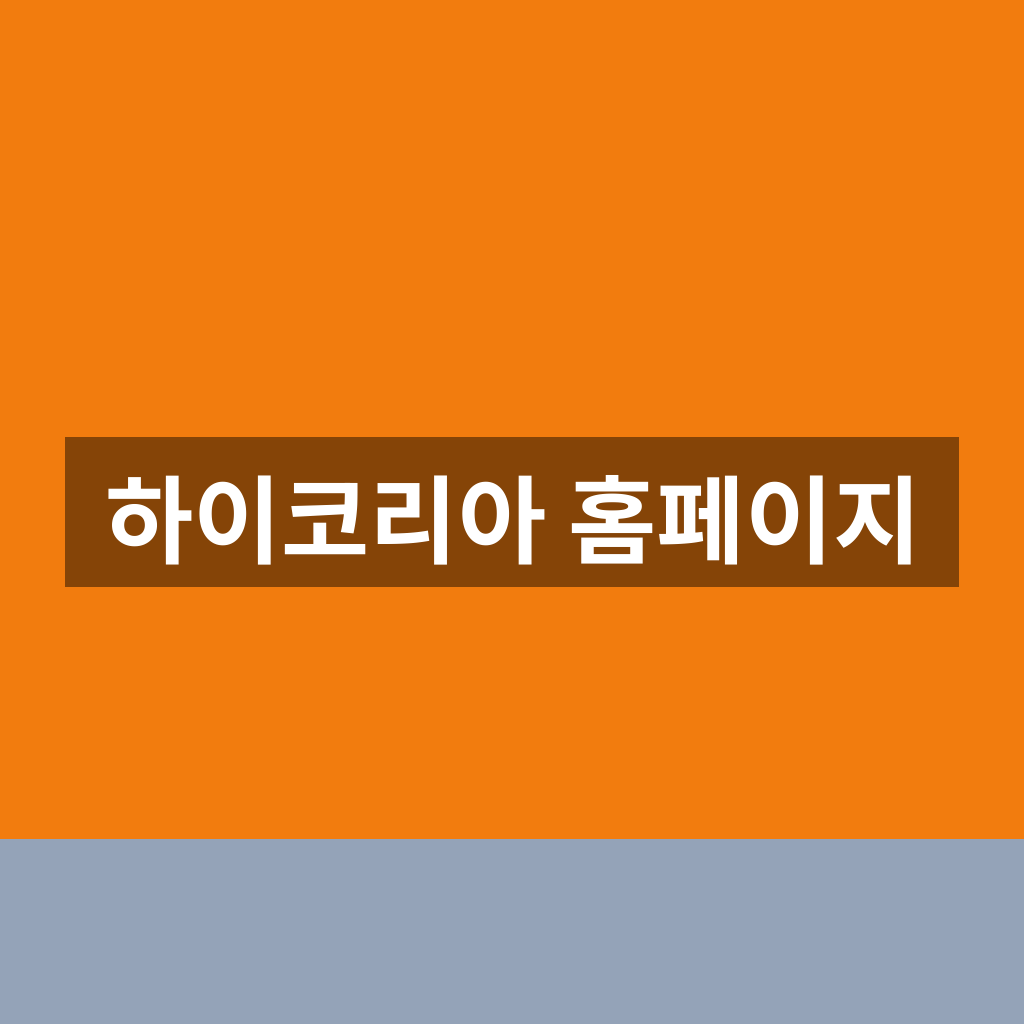 하이코리아 홈페이지