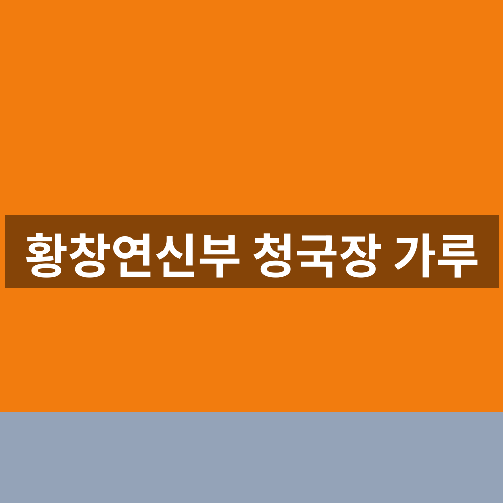 황창연신부 청국장 가루