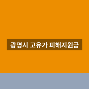 광명시 고유가 피해지원금 홈페이지 신청 1분만에 찾는법