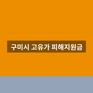 구미시 고유가 피해지원금 홈페이지 신청 1분만에 찾는법