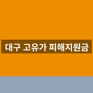 대구 고유가 피해지원금 홈페이지 신청 1분만에 찾는법
