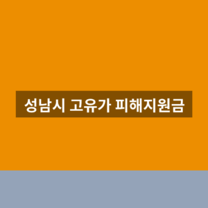 성남시 고유가 피해지원금 신청 홈페이지 1분만에 찾는법