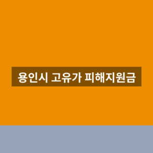 용인시 고유가 피해지원금 홈페이지 신청 1분만에 찾는법