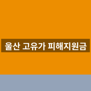 울산 고유가 피해지원금 홈페이지 신청 1분만에 찾는법