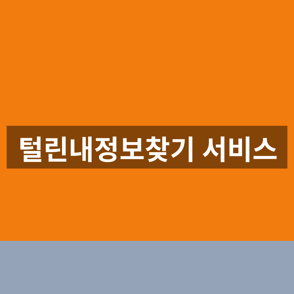 털린내정보찾기 서비스