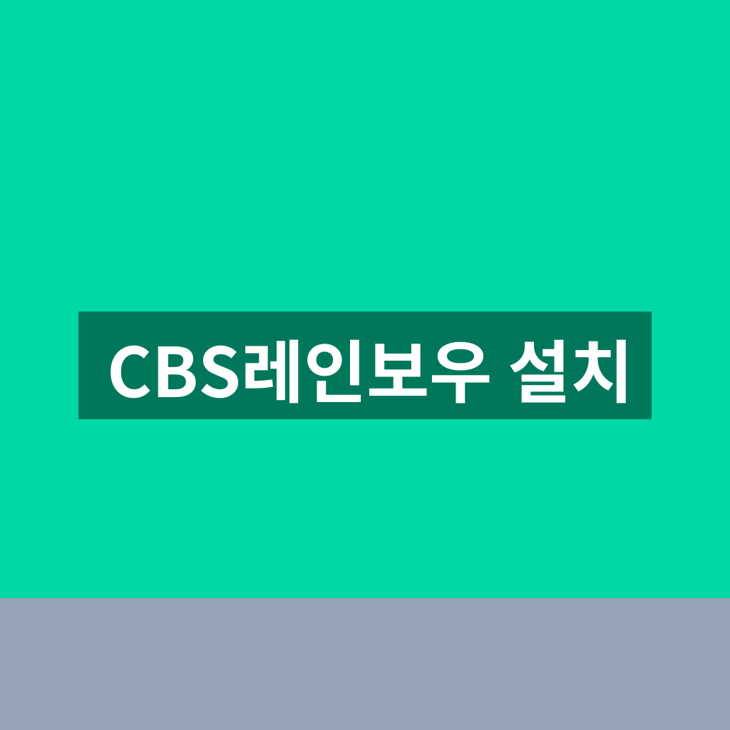CBS레인보우 설치