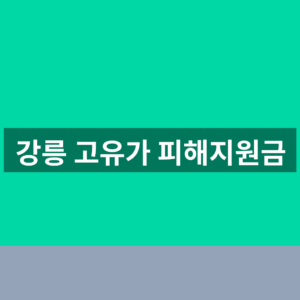 강릉 고유가 피해지원금 2차 신청 사용처 1분만에 찾는법