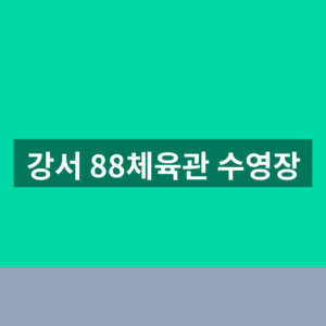 강서 88체육관 수영장 바로가기 강습 신청 1분만에 찾는법