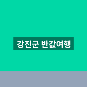 강진군 반값여행 신청 바로가기 1분만에 찾는법