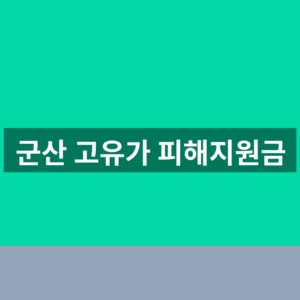 군산 고유가 피해지원금 2차 신청 사용처 바로 찾는법