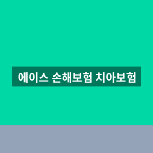 에이스 손해보험 치아보험 보장 조회 1분만에 보는법