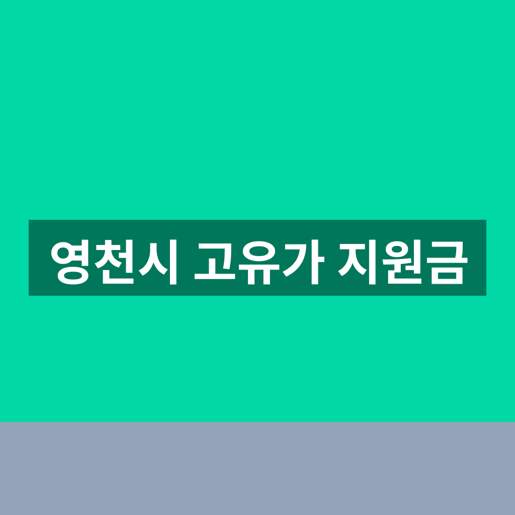 영천시 고유가 지원금