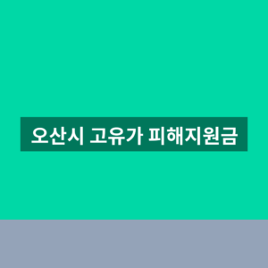 오산시 고유가 피해지원금 2차 신청 사용처 1분만에 찾는법