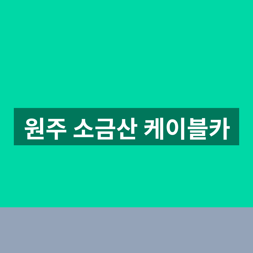원주 소금산 케이블카