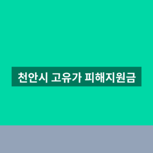 천안시 고유가 피해지원금 사용처 홈페이지 1분만에 찾는법