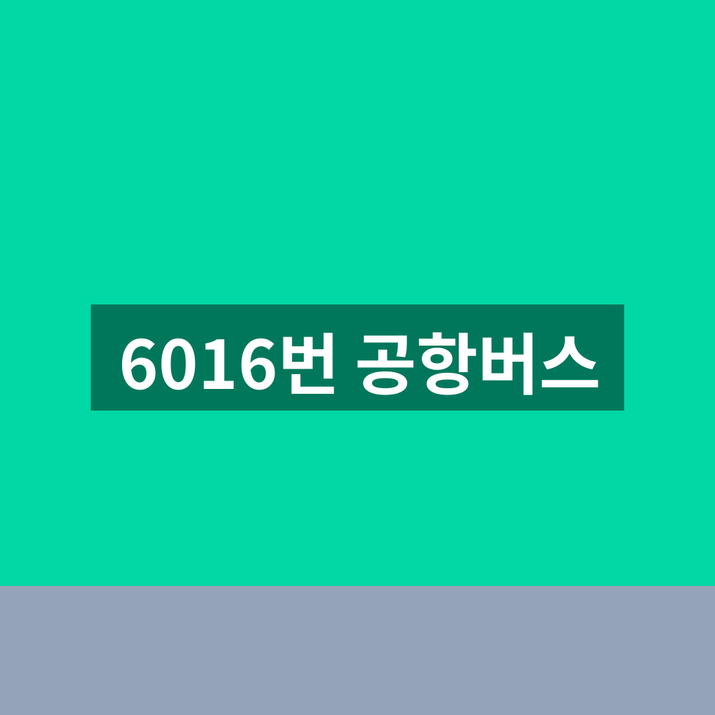 6016번 공항버스