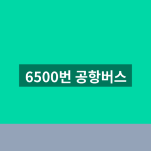 6500번 공항버스