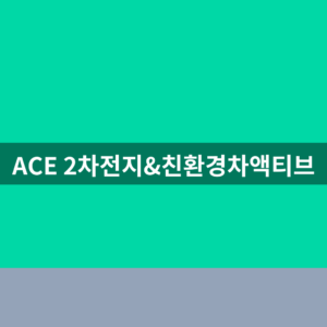 ACE 2차전지&친환경차액티브 주가 전망 1번 확인법