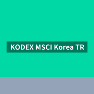 KODEX MSCI Korea TR 주가 배당금 1번 확인법