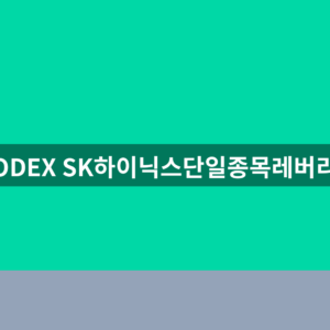 KODEX SK하이닉스단일종목레버리지 주가 배당일 1분만에 확인하는법