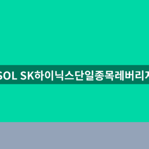 SOL SK하이닉스단일종목레버리지 주가 1분만에 확인하는법