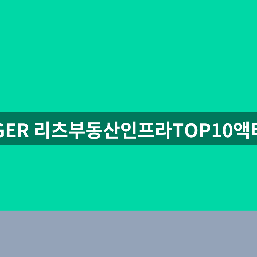 TIGER 리츠부동산인프라TOP10액티브