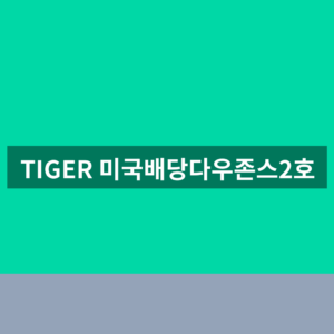 TIGER 미국배당다우존스2호 배당금 주가 확인법