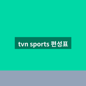tvn sports 편성표 오늘 경기 1분만에 찾는법