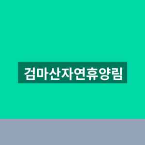 검마산자연휴양림 예약 숙소 1분만에 찾는법