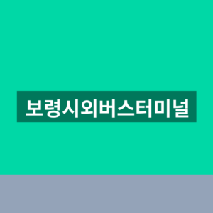 보령시외버스터미널 예매 시간표 1분만에 찾는법
