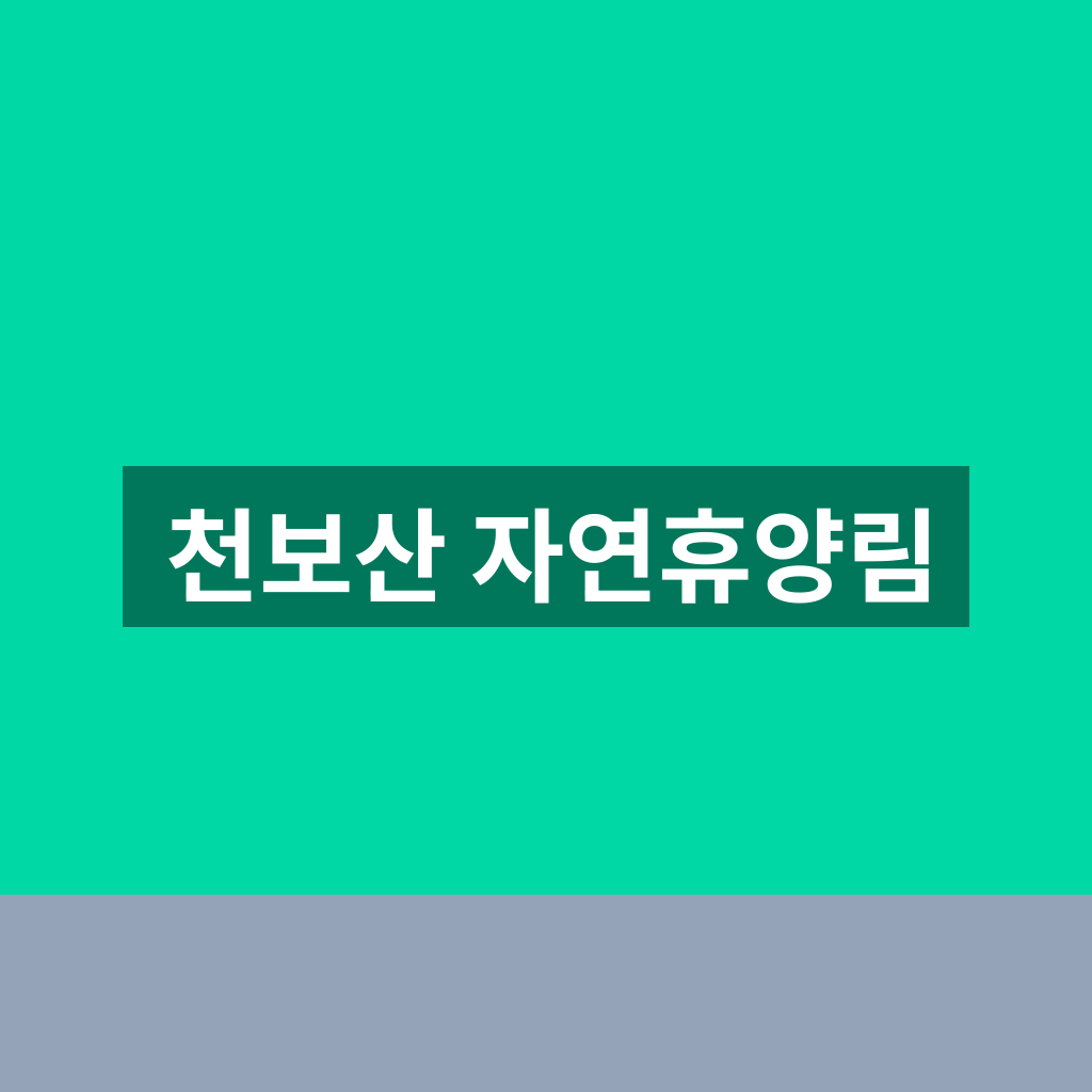 천보산 자연휴양림