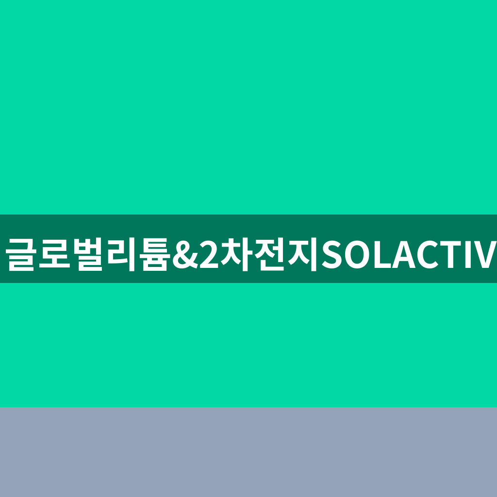 TIGER 글로벌리튬&2차전지SOLACTIVE(합성)