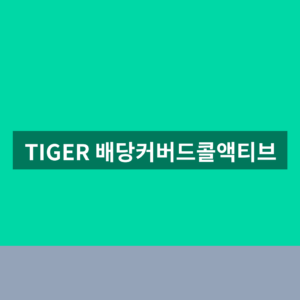 TIGER 배당커버드콜액티브 ETF 주가 배당금 특별분배 3가지 확인법