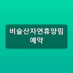 비슬산자연휴양림 예약 매주 수요일 9시 숲나들e 신청방법 3 비슬산자연휴양림 예약