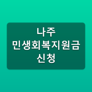 나주 지원금 신청 20만원 대상과 CHAK 받는방법 9 나주 민생회복지원금 신청
