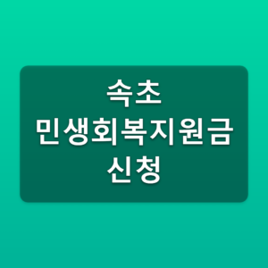 속초 민생회복지원금 신청 20만원 대상과 CHAK 받는방법 4 속초 민생회복지원금 신청
